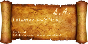 Leimeter Abélia névjegykártya